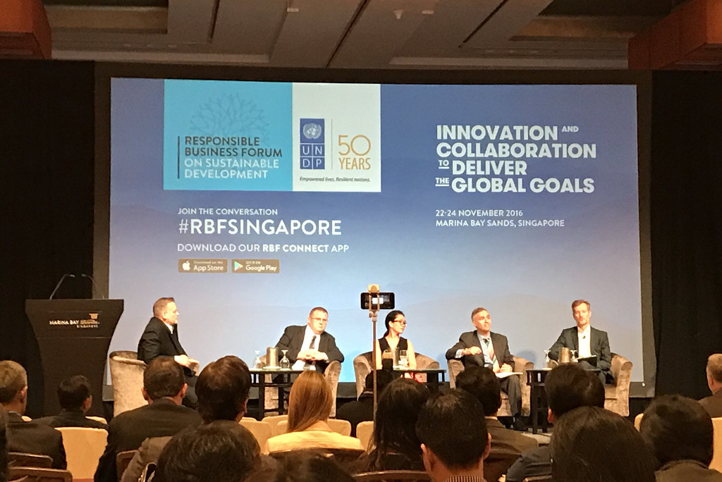 APRIL’s Director for Sustainability & External Affair, Lucita Jasmin at Responsible Business Forum 2016 in  Singapore